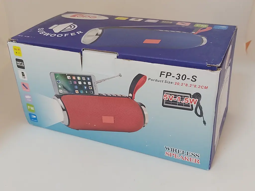 Портативная колонка FP-30-S с солнечной панелью и фонарем - фото 5