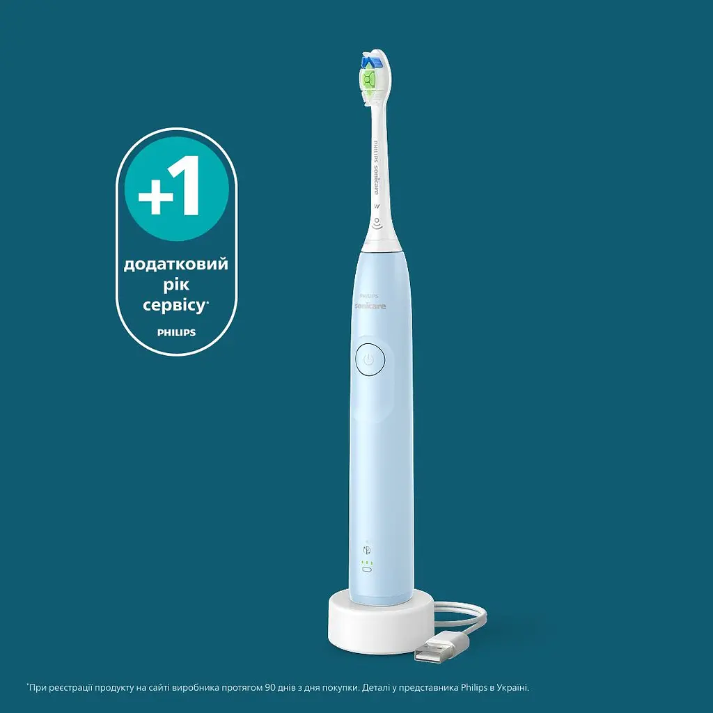 Електрична зубна щітка Philips Sonicare HX7106/01 серії 5300 біло-блакитна - фото 14