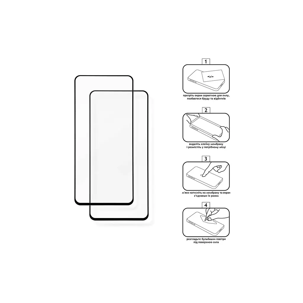 Стекло защитное XoKo Full Cover Ultra-Thin Tecno Spark 9 Pro Black 2 pcs (XK-FCU-TC-SP9) - фото 3