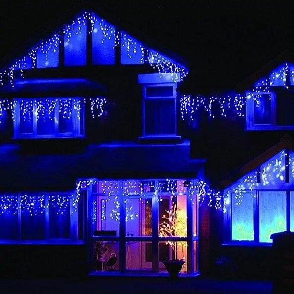 Новорічна зовнішня світлодіодна гірлянда дощ "Бахрома вулична" 120 LED YS-UK002 3x0.5м (білий) 82819 - фото 2
