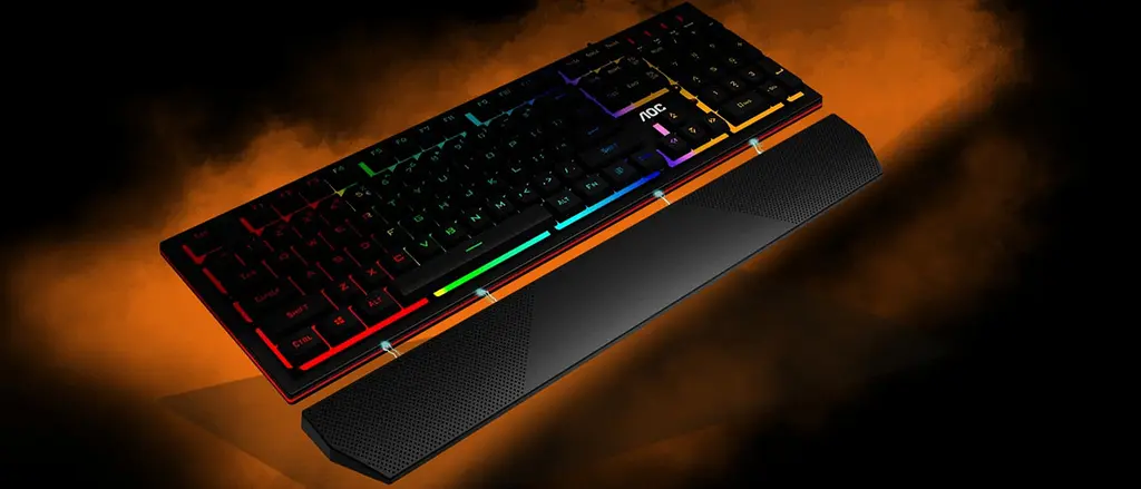 Клавіатура ігрова мембранно-механічна AOC GK200 Gaming RGB райдужна підсвітка (GK200D32R) - фото 4