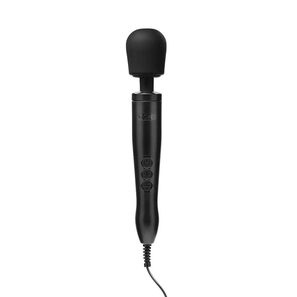Вібромасажер DOXY Original Black, дуже потужний, живлення 220В, пульсівні вібрації - фото 3