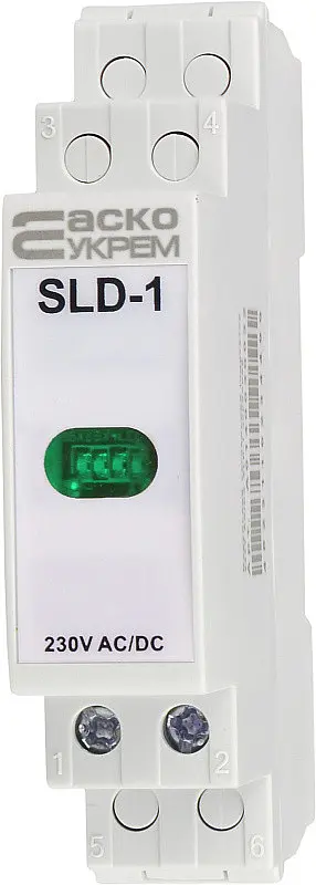 Сигнальний індикатор модульний SLD‑1 АСКО‑УКРЕМ (A0140030031) зелений - фото 2