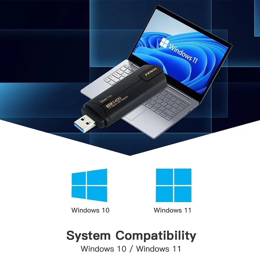 Беспроводной USB Wi-Fi адаптер Fenvi FU-AXE5400, 2.4 / 5 / 6 GHz Mu-MIMO 6E черный (18839) - фото 7
