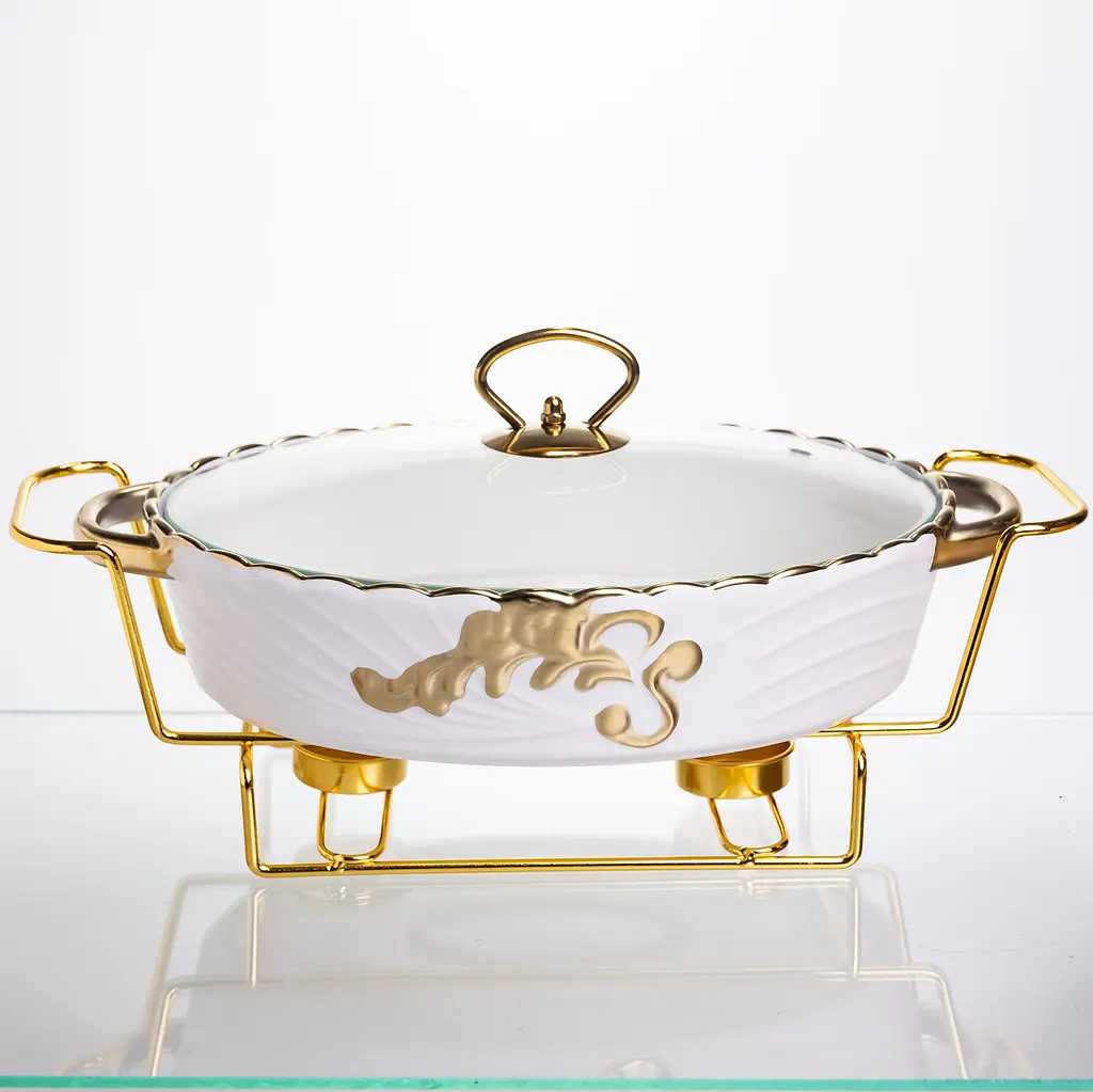 Фарфорова мармітниця для других страв Margaret 1,5 л Yiwu YYSH1215