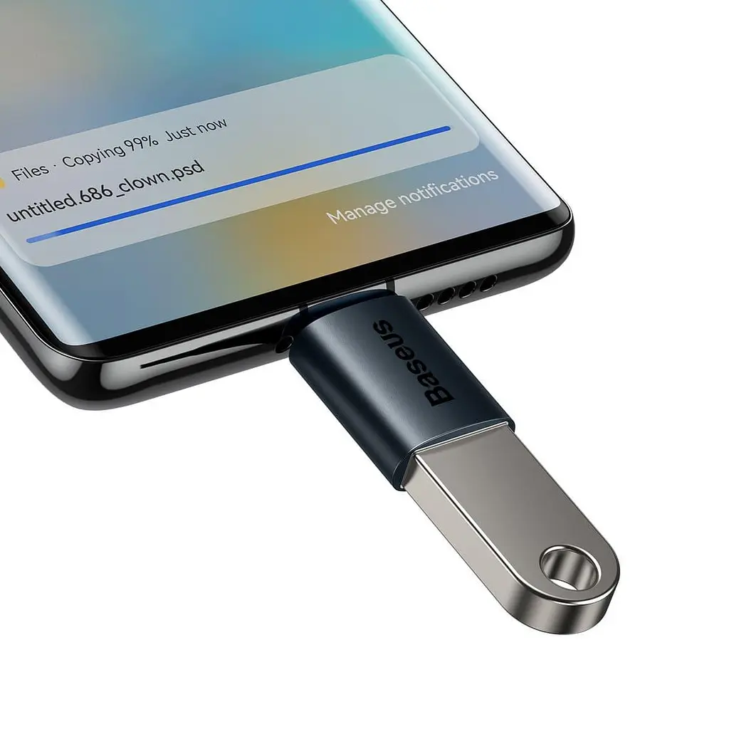 Перехідник Baseus Ingenuity Series Mini OTG Adaptor Type-C to USB-A 3.1 Blue (ZJJQ000003) - фото 4