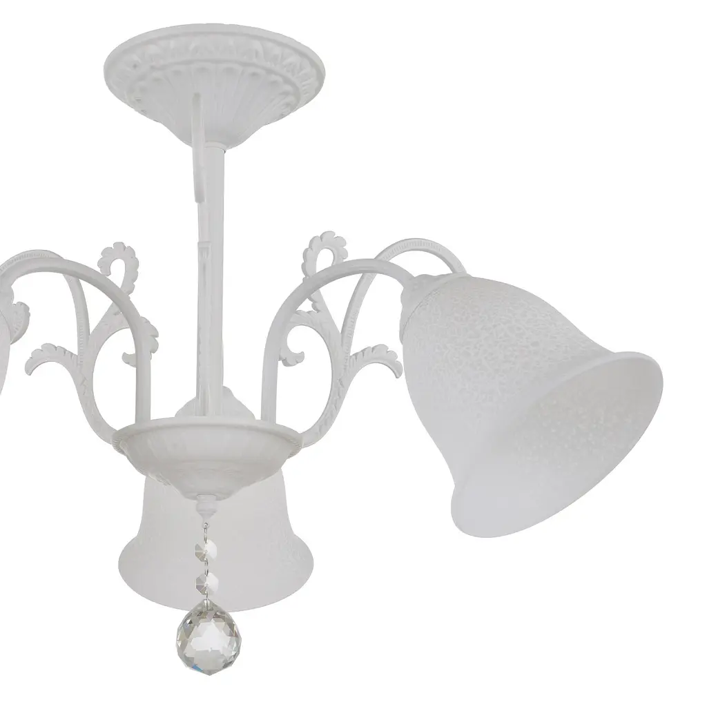 Люстра потолочная Brille в спальню E27 60W WH (LK-686C/3) - фото 6