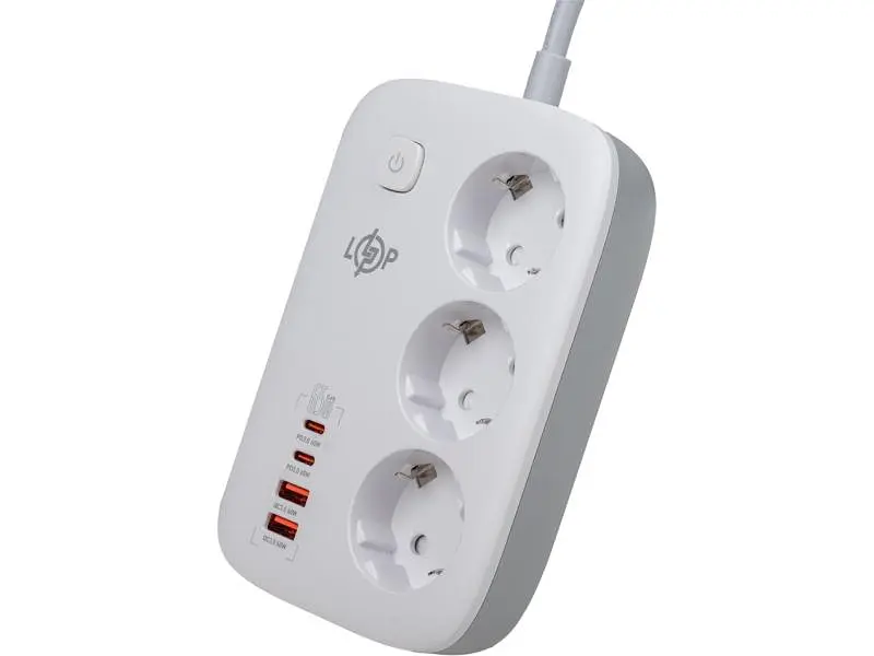 Мережевий фільтр-подовжувач Logicpower F65WG4 (30325)