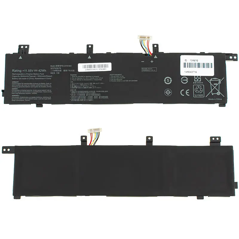 Батарея для ноутбука Asus C31N1843 (VivoBook S14: S432FA) 11.55V 42Wh Чорний - фото 2