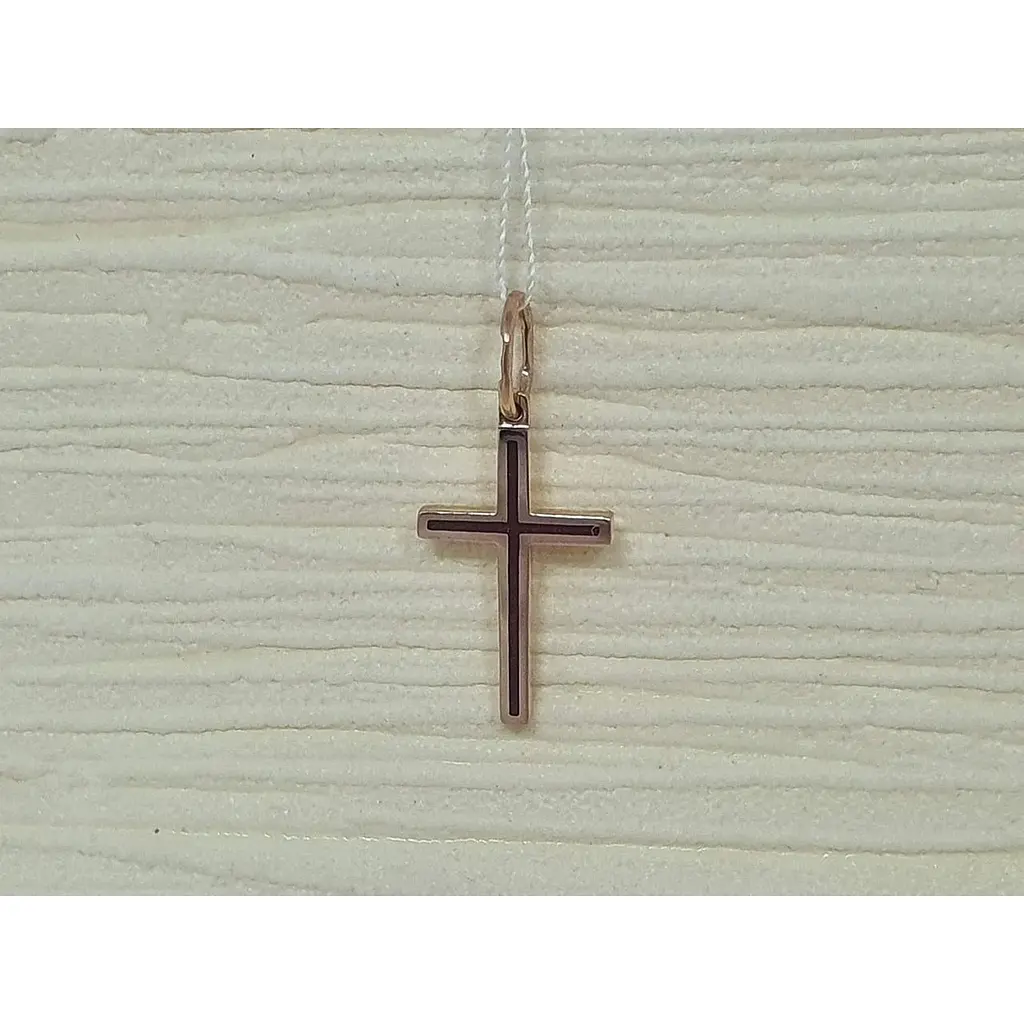 Золотий хрестик Харківська ювелірна фабрика з емаллю. 11589-МЕРУБ - фото 3