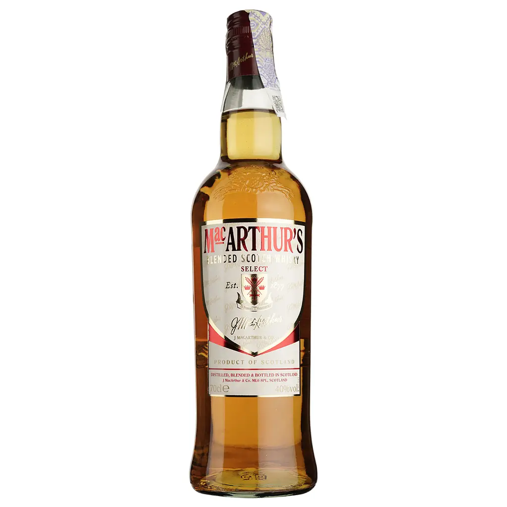 Упаковка виски MacArthurs Blended Scotch Whisky 40% 8.4 л (0.7 л х 12 шт.) - фото 2
