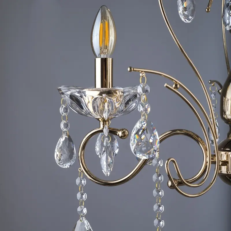 Люстра подвесная Brille хрустальная свеча E14 40W (BCL-669S/3) - фото 7