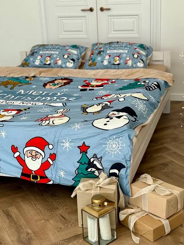 Постільна білизна євро Dushka Home Сатин Плюш 21361 200х220 см - фото 2