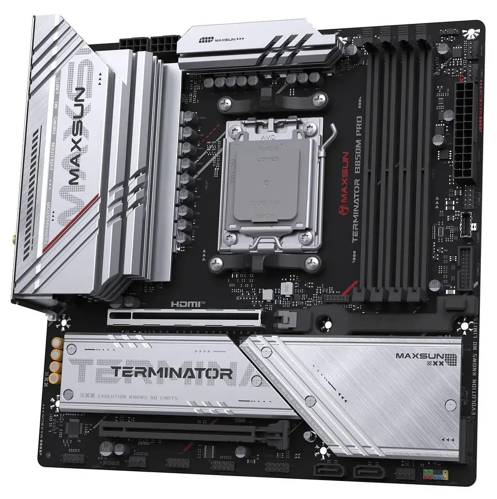 Материнська плата Maxsun Terminator B850M PRO WIFI (MS-Terminator B850M PRO WIFI) (Socket AM5, AMD B850, Micro-ATX) - фото 3