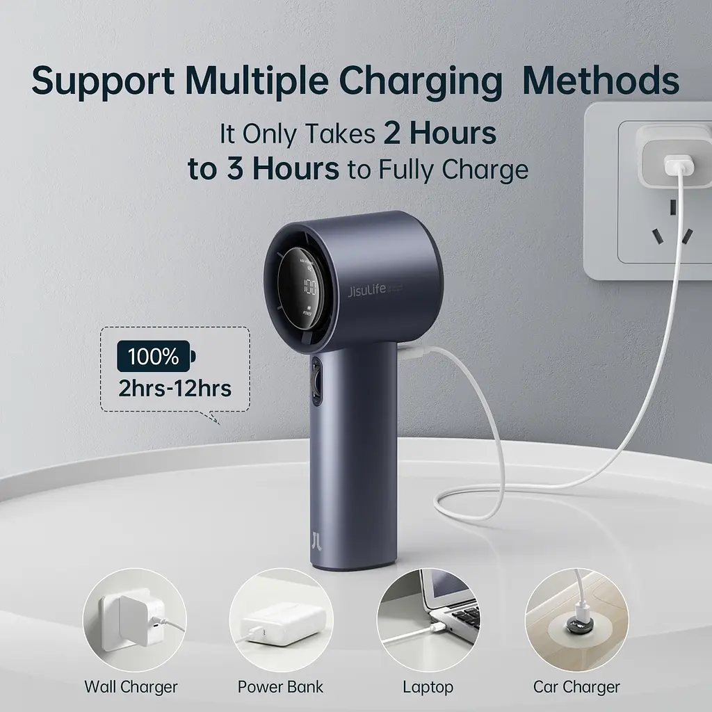 Вентилятор Jisulife Handheld Fan Pro1 Grey - фото 10