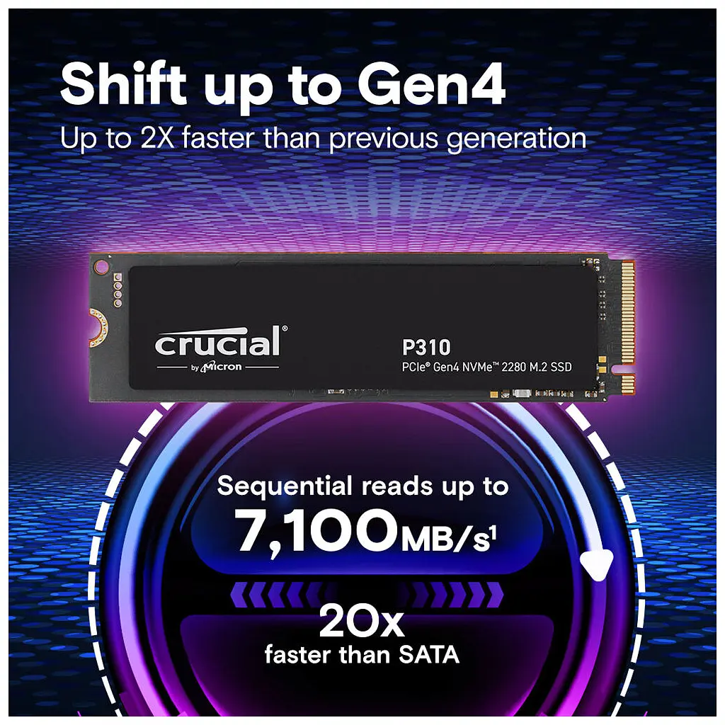 Накопичувач SSD M.2 2280 2TB P310 Micron (CT2000P310SSD8) - фото 3