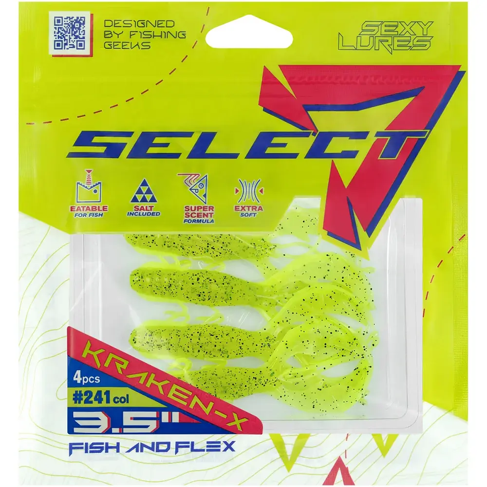 Силікон Select Kraken-X SE 3.5" 241 (4 шт/уп) - фото 2