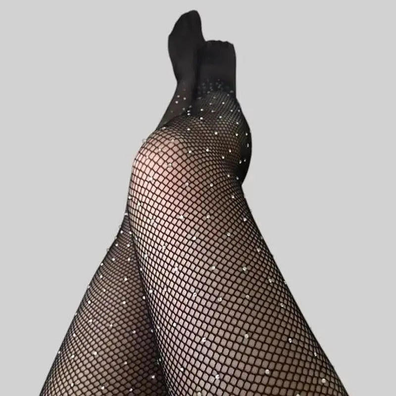 Чарівні колготки прикрашені стразами One size Чорний K0242-1 - фото 4