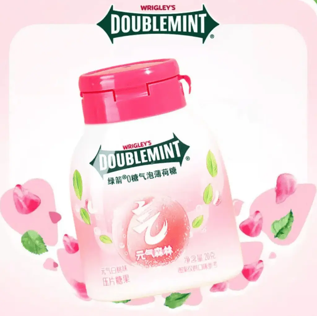 Драже Wrigley's Doublemint White Peach Flavor 20г - фото 2