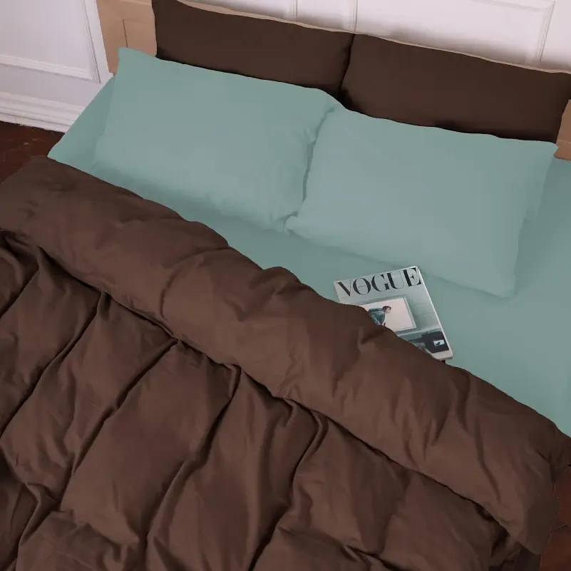 Наволочка MirSon Фланель Menthol-Brown 40х60 см (2200009661426) - фото 7