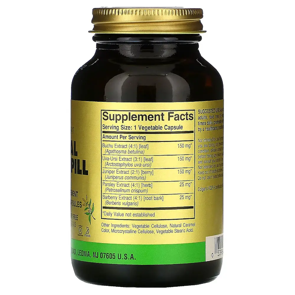 Натуральна добавка Solgar Herbal Water Pill, 100 вегакапсул - фото 3