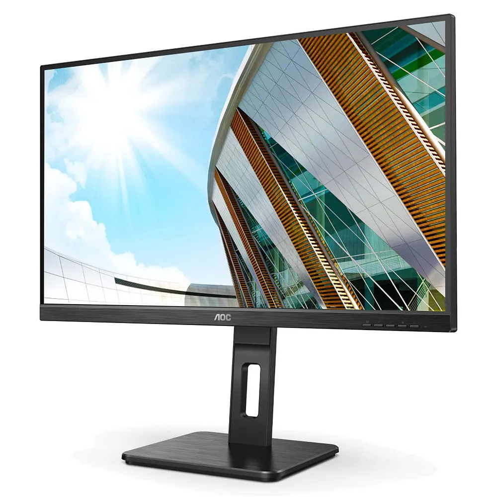 TFT 27" AOC U27P2CA, IPS 4K UHD, 4ms, HDMIx2, DP, USB hub, USB-C, HAS, Pivot, колонки, черный - фото 6