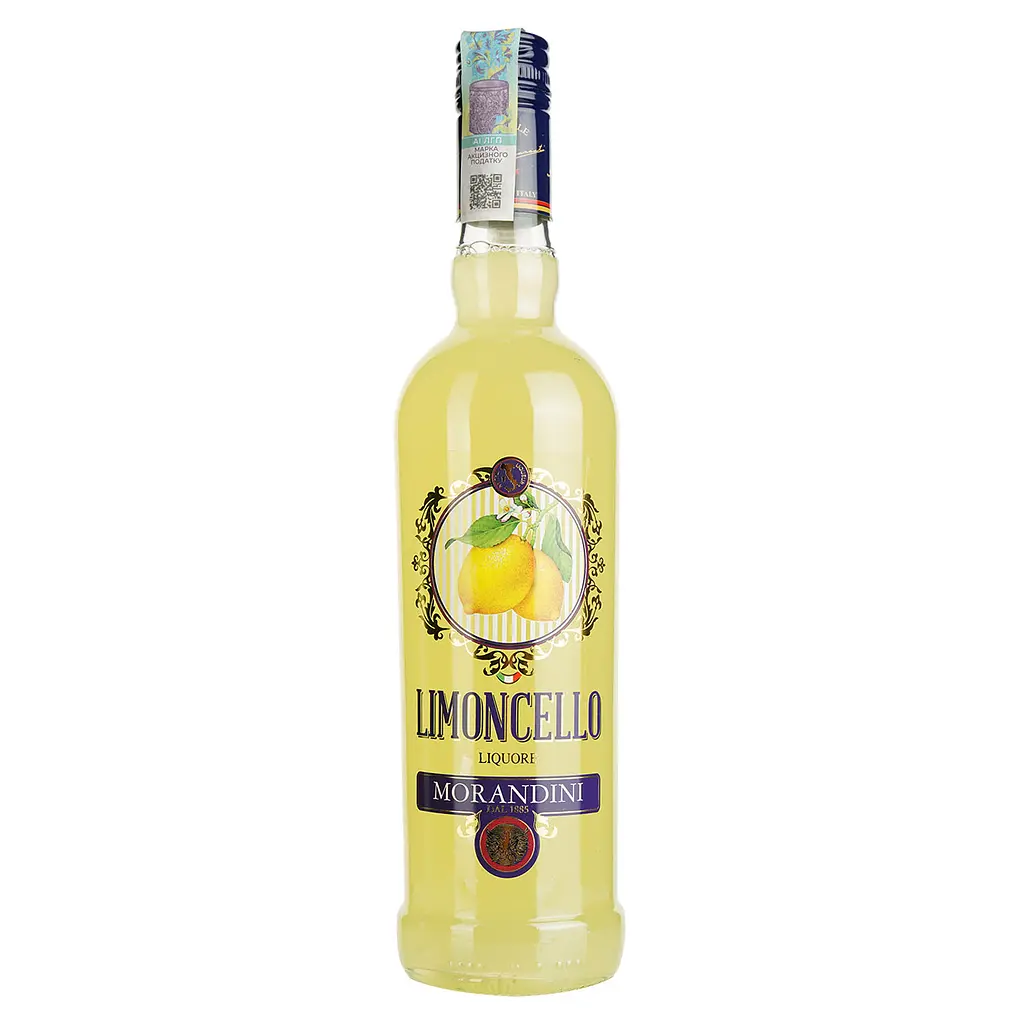 Набір: Лікер Morandini Limoncello 28% 0.7 л + Десерт Bonjour Konti смак полуниці з вершками 232 г - фото 2