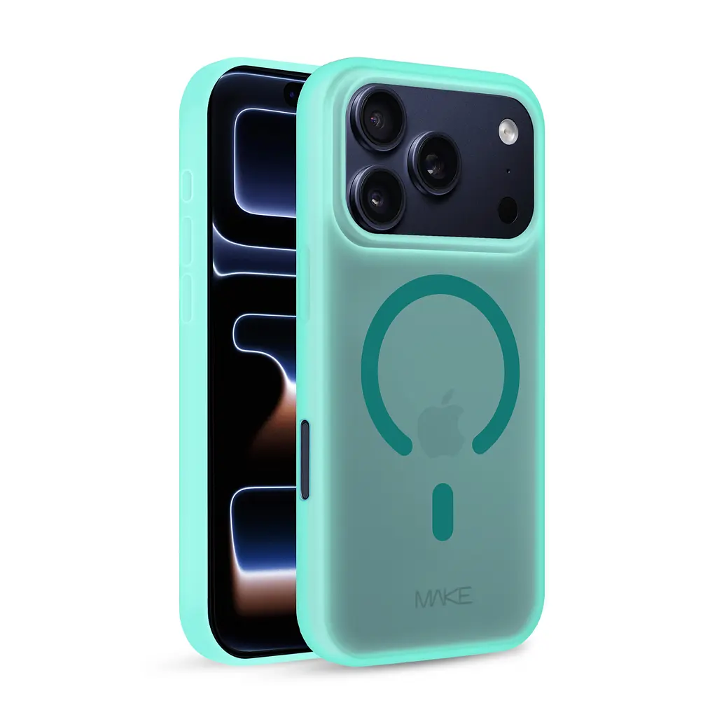 Чохол MAKE Apple iPhone 17 Pro Max Silicone Aura Magnet Cyan - фото 2