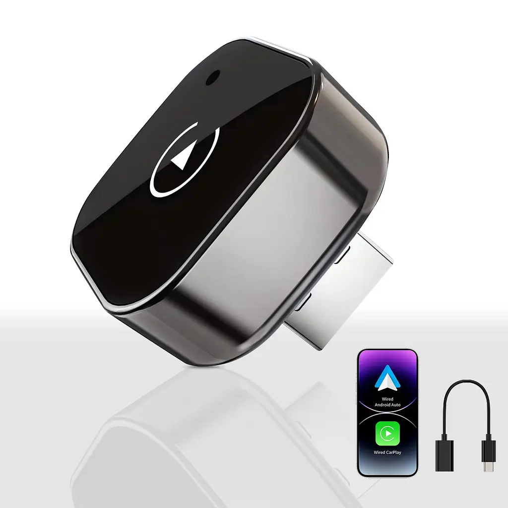 Бездротовий USB Адаптер CarAIBOX 2в1 для автомобіля з Apple CarPlay або Android Auto, WiFi 5G, Bluetooth 5.0 - фото 2