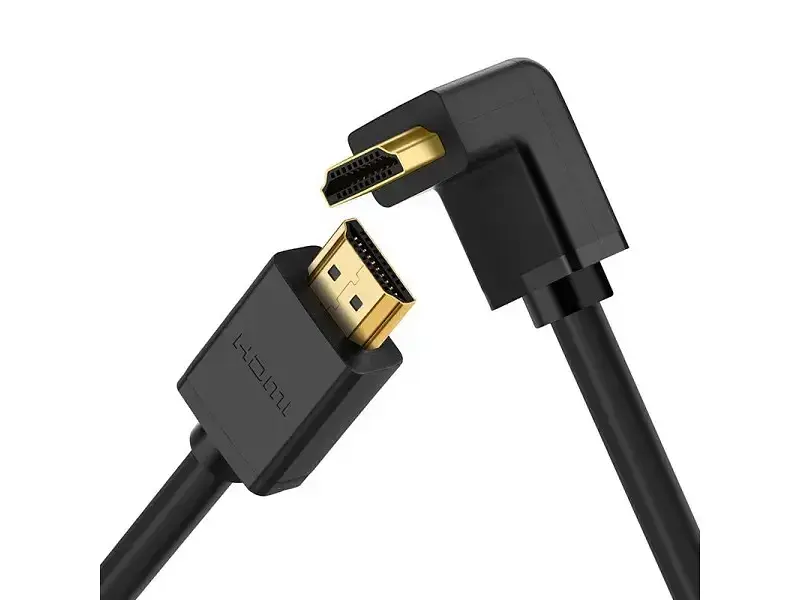 Кабель UGREEN HD103 90-Degree Angled Cable HDMI v2.0 2m Black (10173) - фото 2