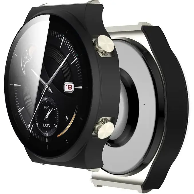 Чохол-накладка DK Пластик Gloss Скло Full Cover Huawei Watch GT 2 Pro 46mm (black) - фото 2