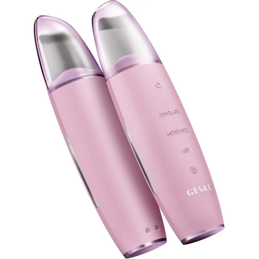 Мікрострумовий скрабер для шкіри та усунення чорних точок GESKE MicroCurrent Skin Scrubber & Blackhead Remover 9 в 1 рожевий - фото 2