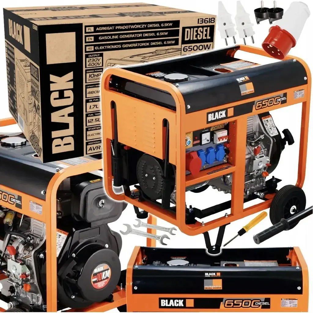 Генератор дизельний Black 230/400V 10HP 6500W (13618) [160477] - фото 11