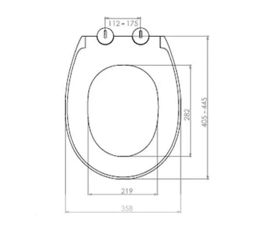 Сидения для унитаза Genesis NKP 0401 Soft Close+Quick Release дюропласт 30412  - фото 6