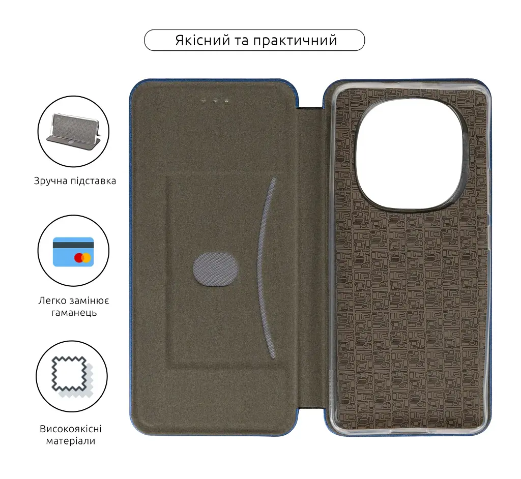 Чехол-книга ArmorStandart G-Case для Xiaomi Redmi Note 15 4G Blue - фото 3
