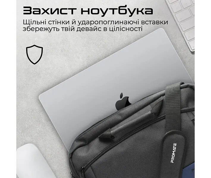 Сумка для ноутбука Promate Satchel-MB 15.6" Blue (satchel-mb.blue) - фото 3