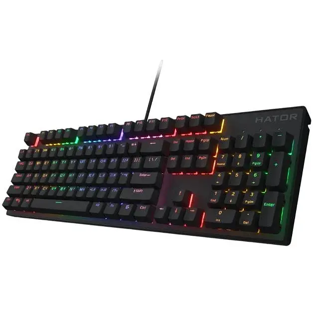 Клавіатура USB HATOR Icefall Mecha HTK104UA Rainbow Black UA - фото 3