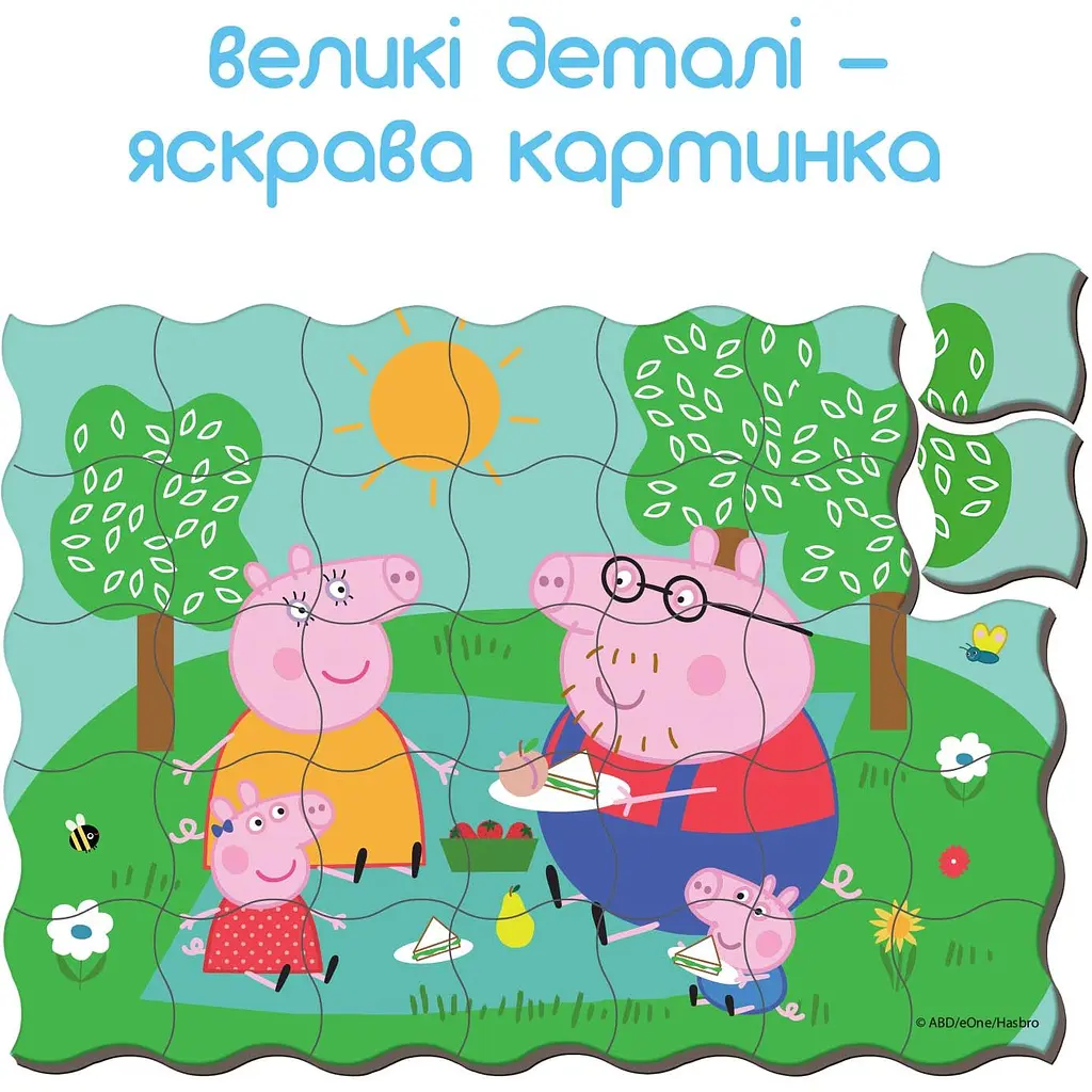 Набір магнітів Magdum Свинка Пеппа Магнітна картина Пікнік 35 шт. (МЕ 5031-08) - фото 2