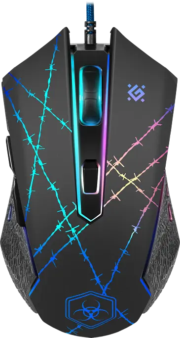 Миша Defender Forced GM-020L RGB Black (52020) - фото 1