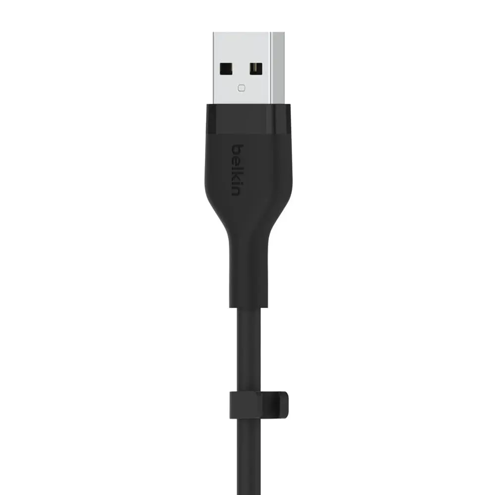 Кабель Belkin USB-A > USB-C заряджання/синхронізації 3м, 15Вт, Type-C, силіконовий з кліпсою, чорний teh0013621 - фото 8