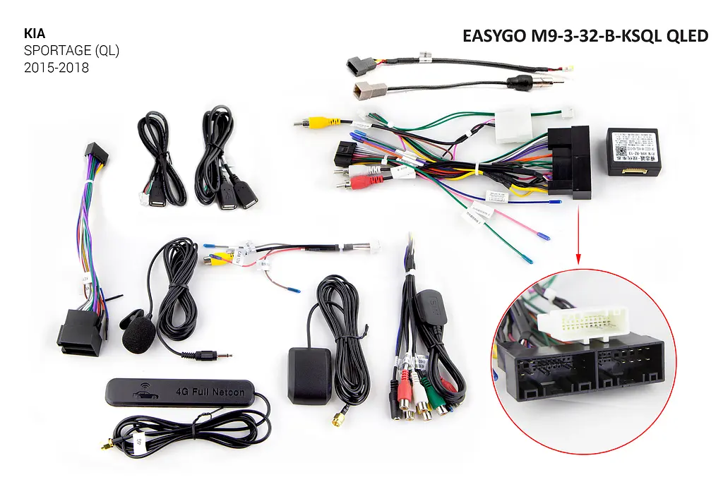 Штатна автомагнітола EasyGo M9-3-32-B-KSQL QLED KIA Sportage - фото 2