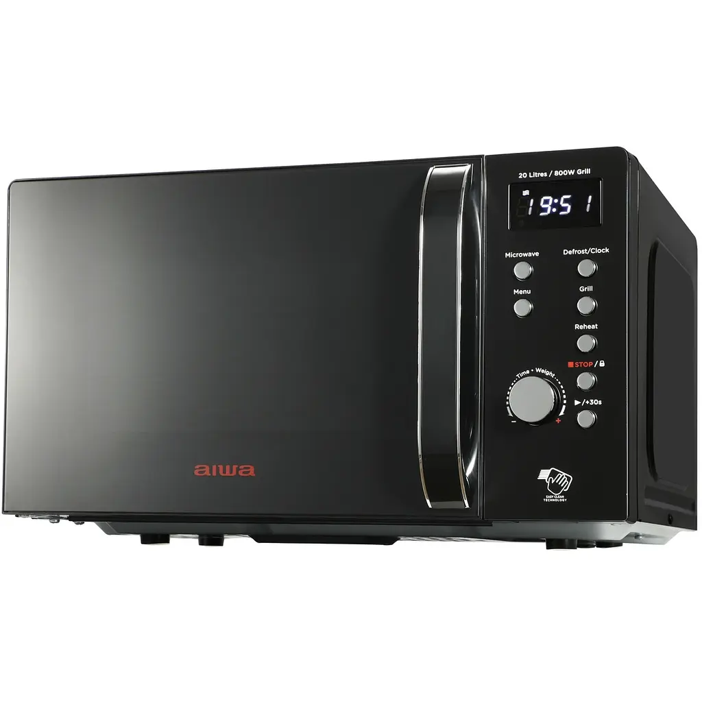 Мікрохвильова піч AIWA NAMICOOK CRYSTAL20 MW-202DG BK 20л/700Вт/гриль/ Child LOCK/чорна - фото 3