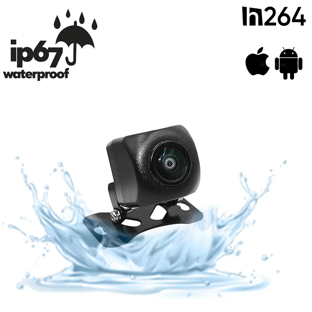 Камера заднього виду WiFi Mini HD, бездротова, для авто, з розміткою, кут огляду 150°, нічний режим, захист IP67 - фото 5