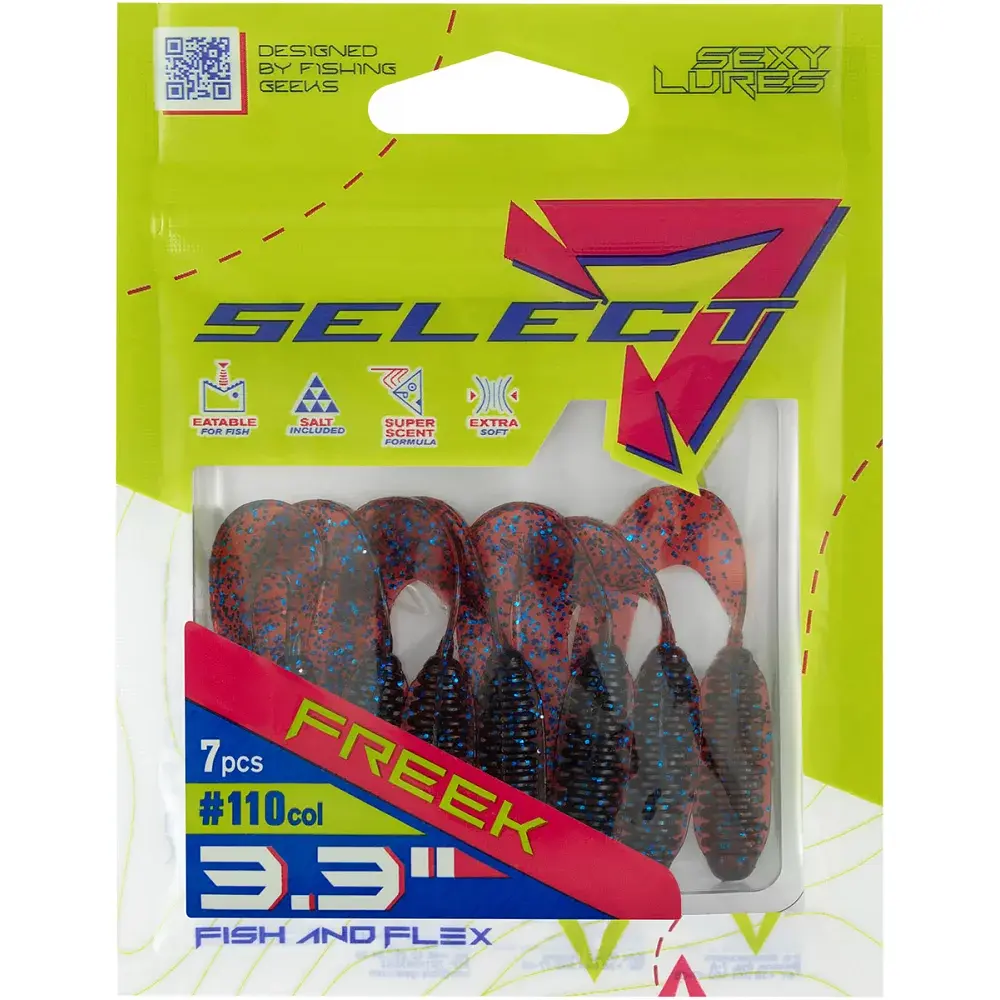 Силікон Select Freek 3.3" 110 FE (7 шт/уп) - фото 2