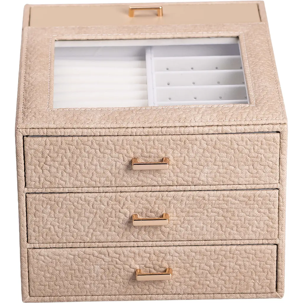 Скринька-комод Yiwu для прикрас 23x20x15 см бежева HP-5-16CR - фото 3