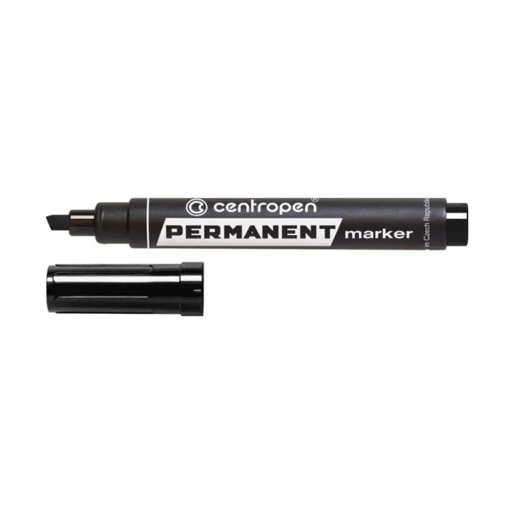 Маркер Centropen Permanent 8576 1-4,6 мм, chisel tip, black (8576/01) - фото 2