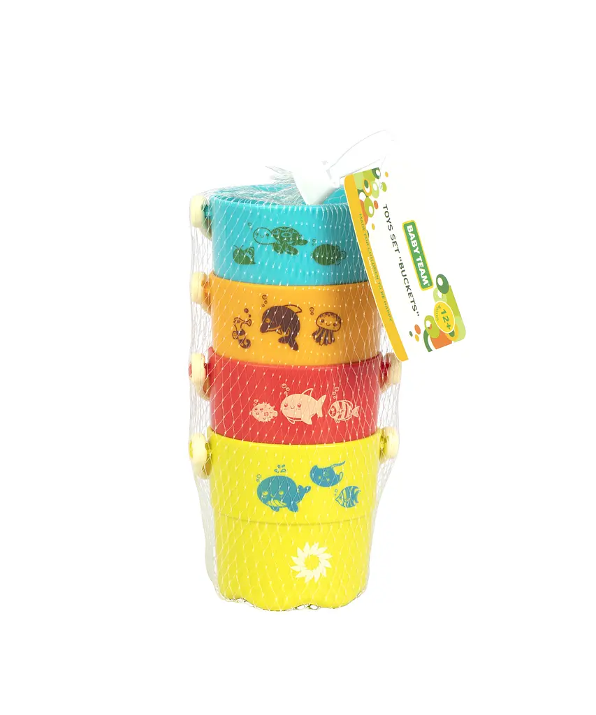 Набір іграшок для ванної Baby Team Відерця 4 шт. (8859) - фото 6