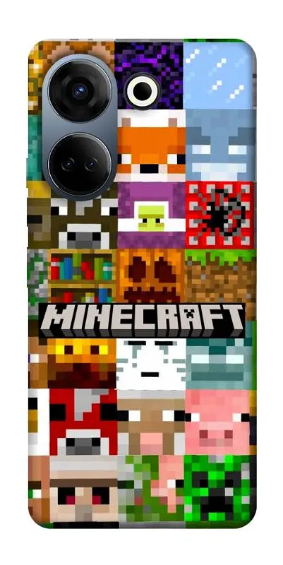 Чохол Demsky Minecraft collage для TECNO Camon 20 Pro (CK7n)