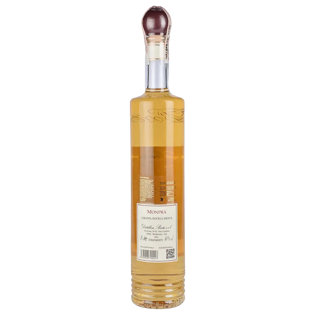 Граппа Distillerie Berta Monpra 40% 0.7 л - фото 2