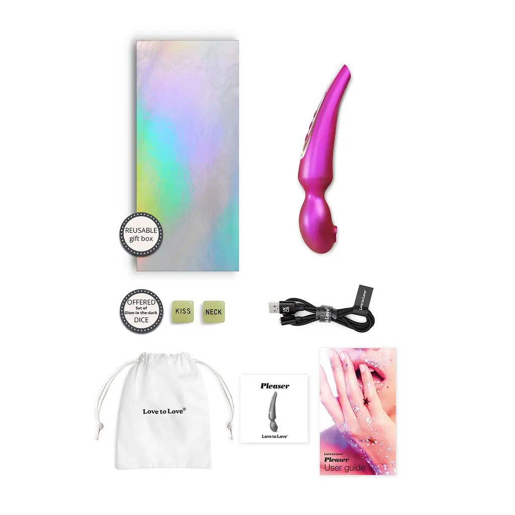 Стимулятор для клітора Love To Love Pleaser Iridescent Berry, ефект постукування, 5 режимів - фото 7